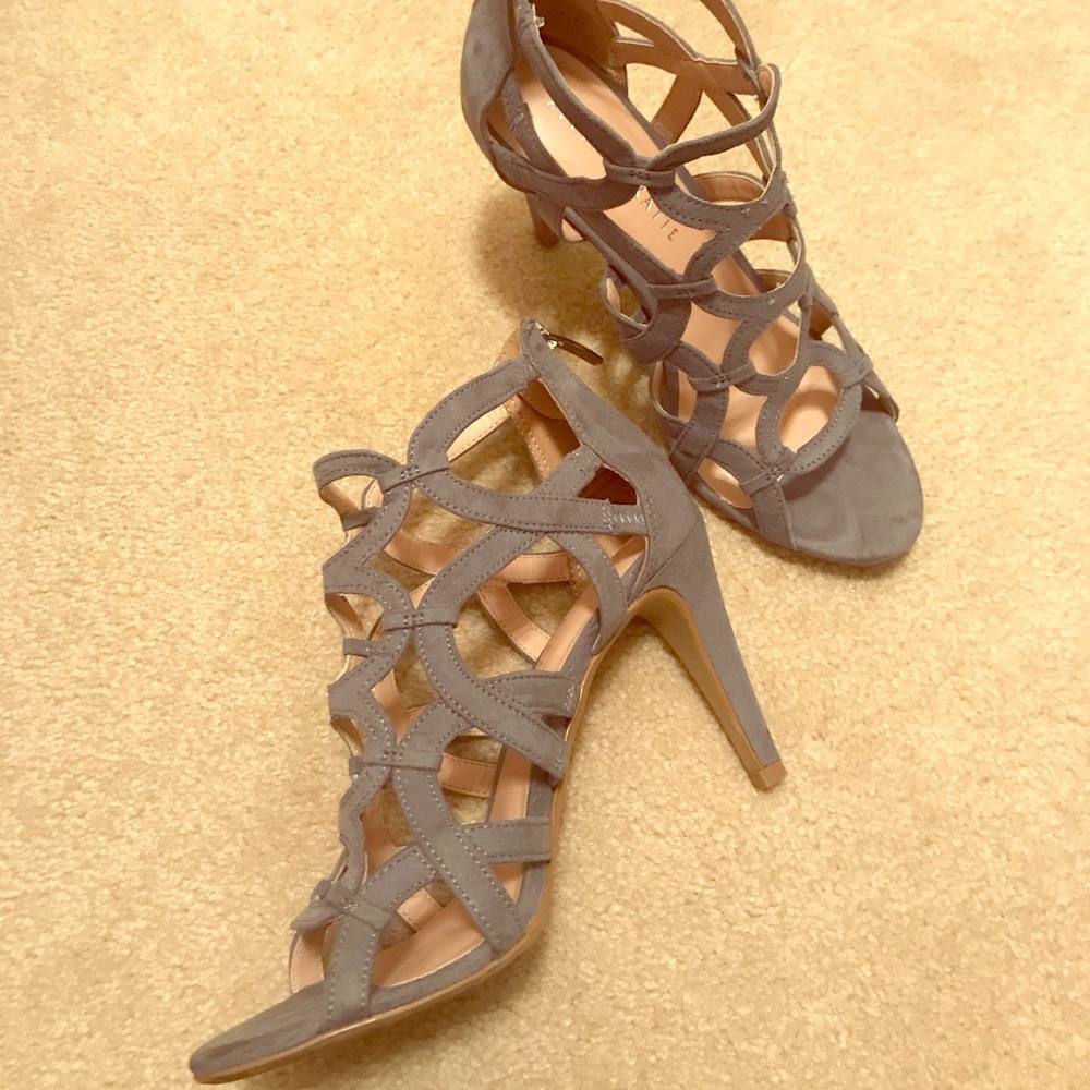 Kelly and Katie grey heels